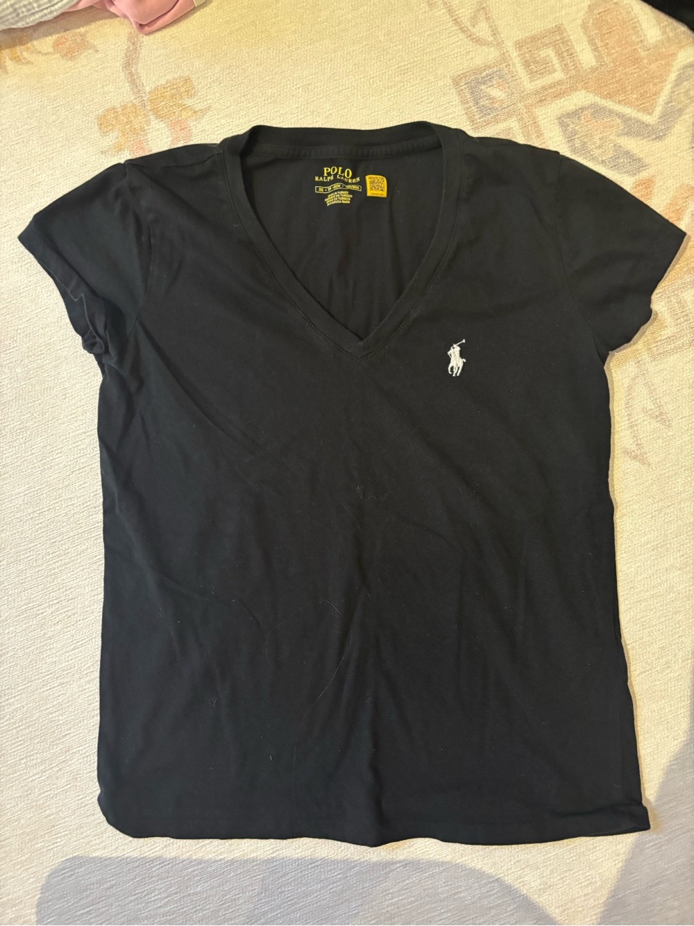 Polo Ralph Lauren Cotton Jersey V-Neck Tee (Colour: Polo Black)